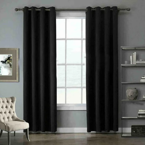 Black Eyelet Curtains