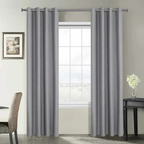 Blackout grey wave curtains for bedroom