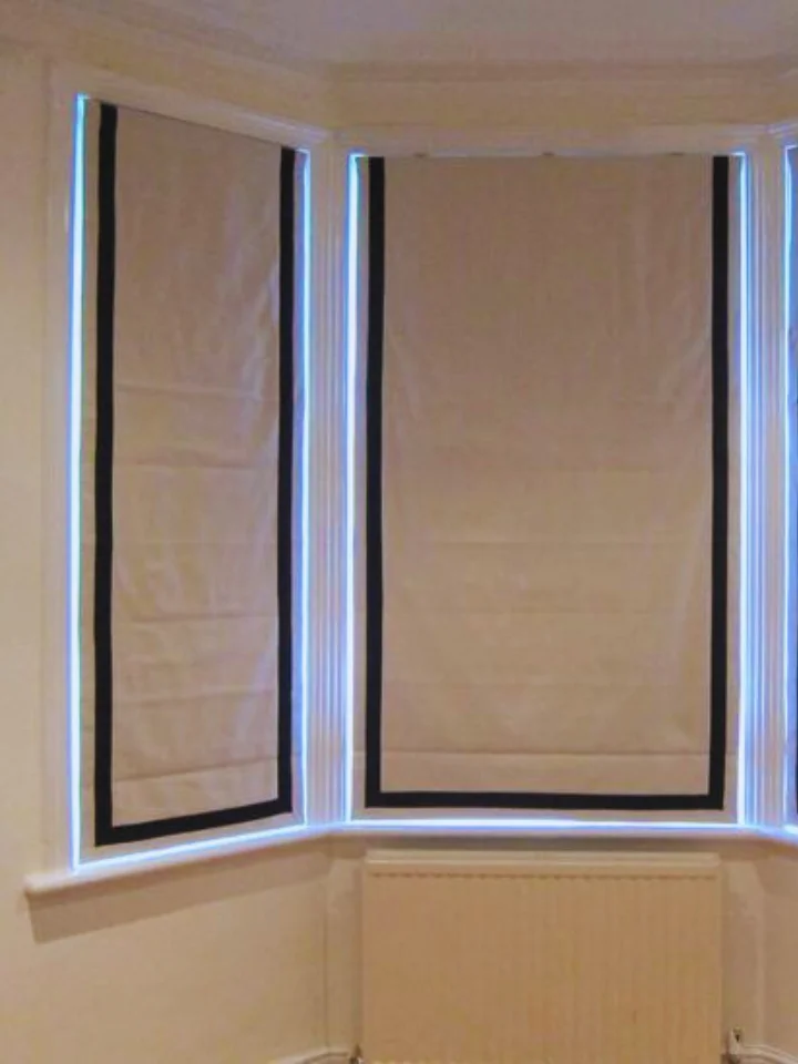 large roman blinds