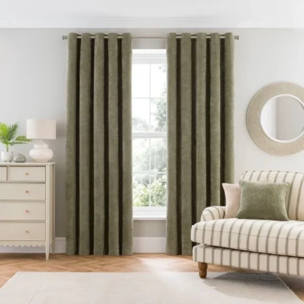 Alayna Chenille Eyelet Curtains