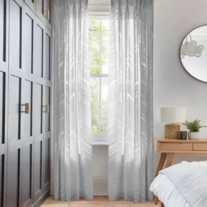 Alpine Silver Voile Curtains