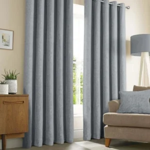 Amberley Nickel Chenille Eyelet Curtains