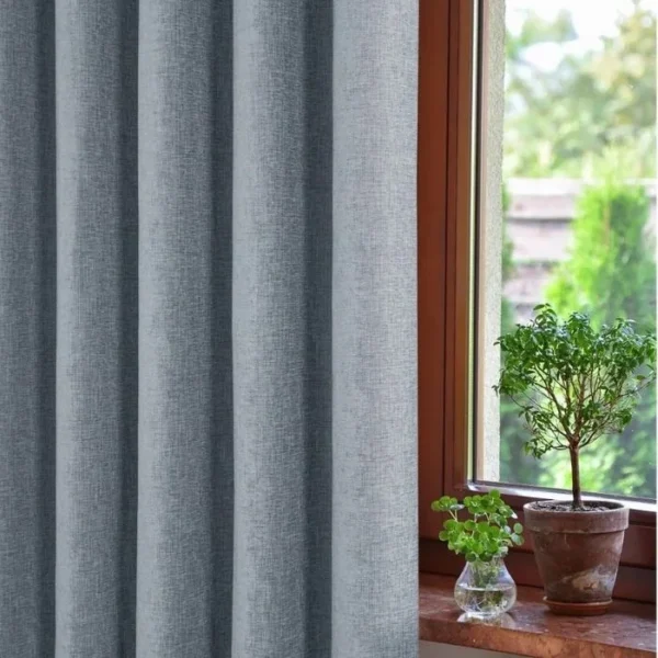 Amberley Nickel Chenille Eyelet Curtains image 2