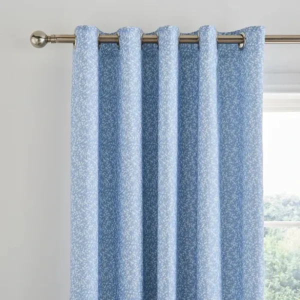 Annie Floral Cotton Eyelet Curtains image 1
