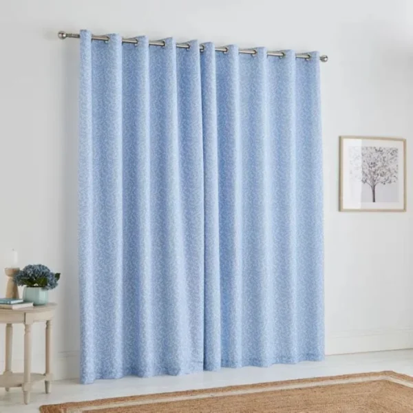 Annie Floral Cotton Eyelet Curtains image 2