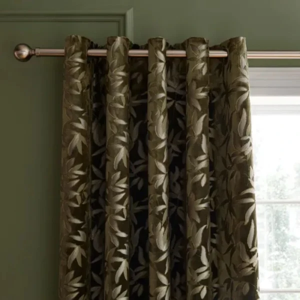 Asami Cut Velvet Eyelet Curtains image 1