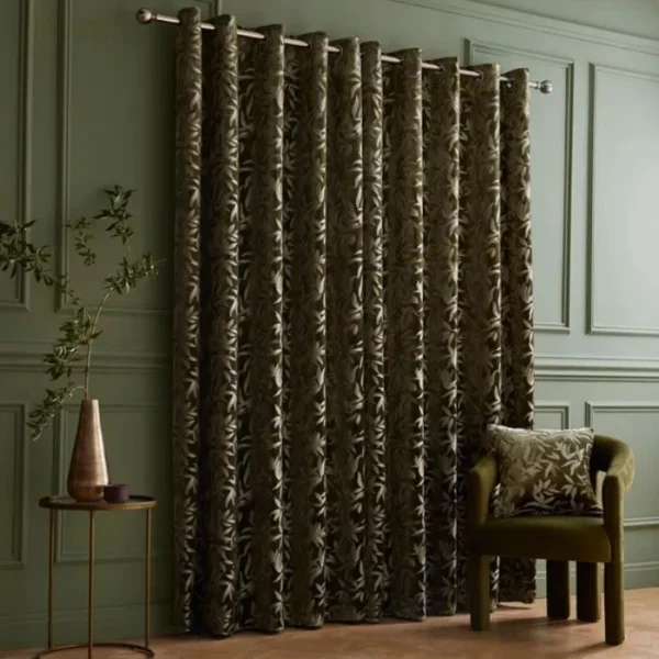 Asami Cut Velvet Eyelet Curtains image 2
