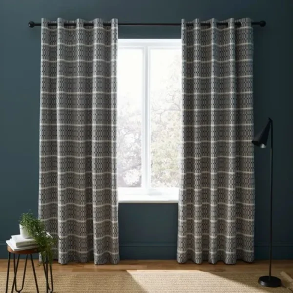 Ash Geometric Blackout Curtains