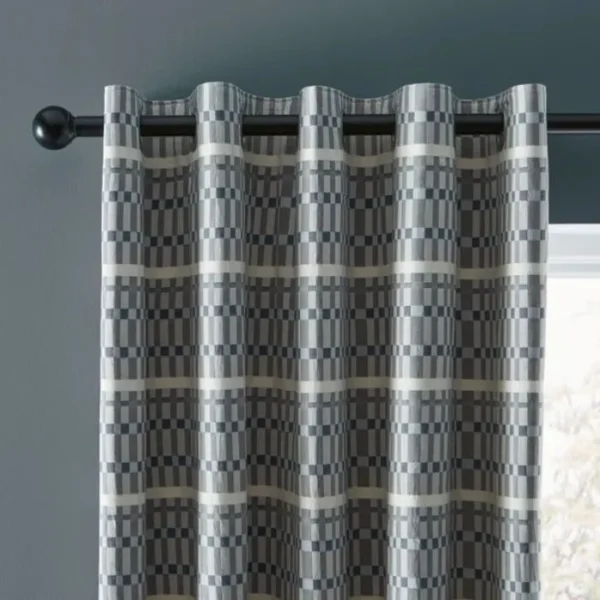 Ash Geometric Blackout Curtains image 1