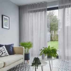 Astro Grey Voile Curtains