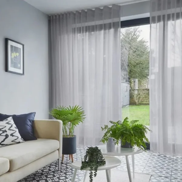 Astro Grey Voile Curtains