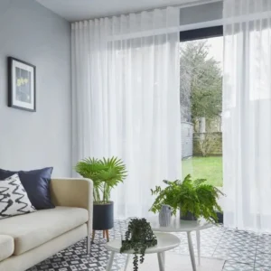Astro White Voile Curtains