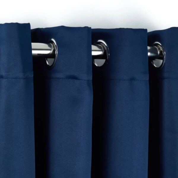 Cali Navy Blue Blackout Eyelet Curtains - Image 5