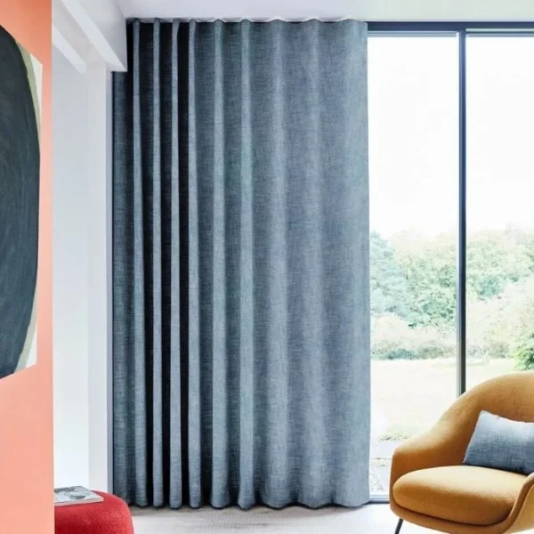 Bailey Stone Blue Curtains image 2