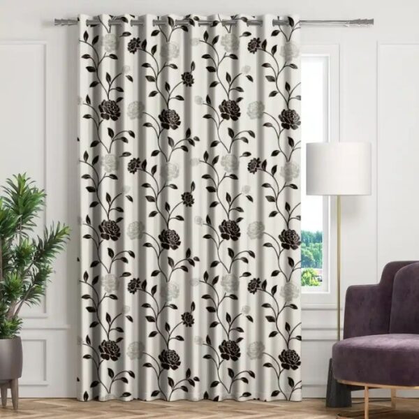 Off White Grommet Eyelet Curtains In Bedroom