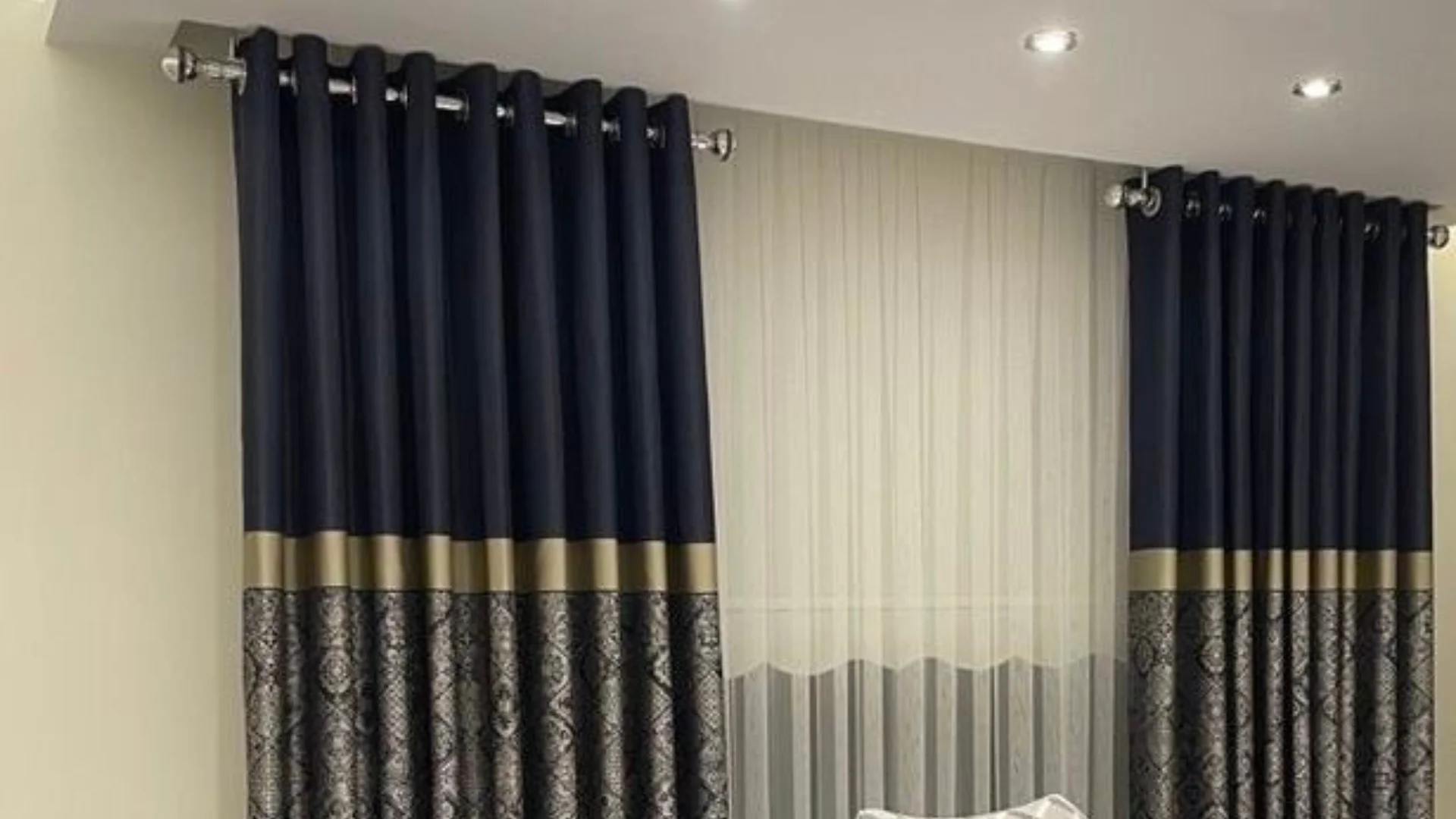 Blackout curtains installed in a Dubai home