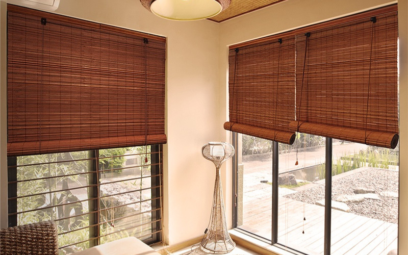 Brown Bamboo blinds