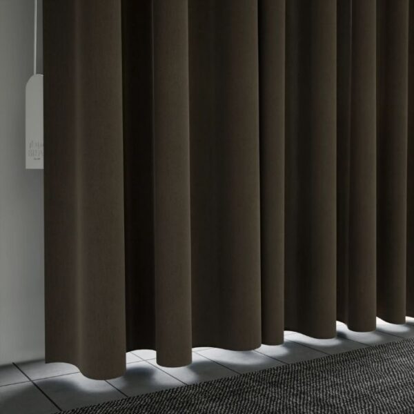 Brown Curtain With Sunlight Block