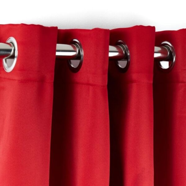 Cali Red Thermal Blackout Eyelet Curtains image 3