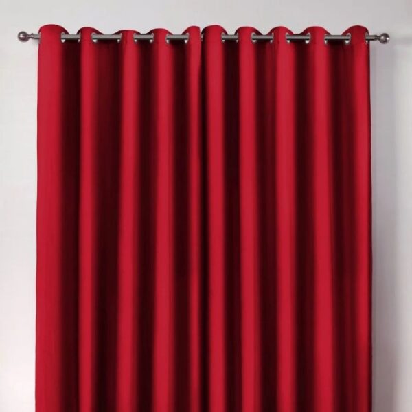 Cali Red Thermal Blackout Eyelet Curtains image 4