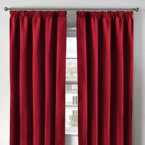Cali Red Thermal Blackout Pleat Curtains