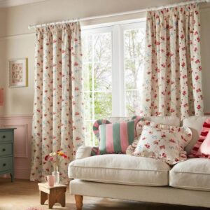 Cath Kidston Rose And Bows Blackout Pleat Curtains