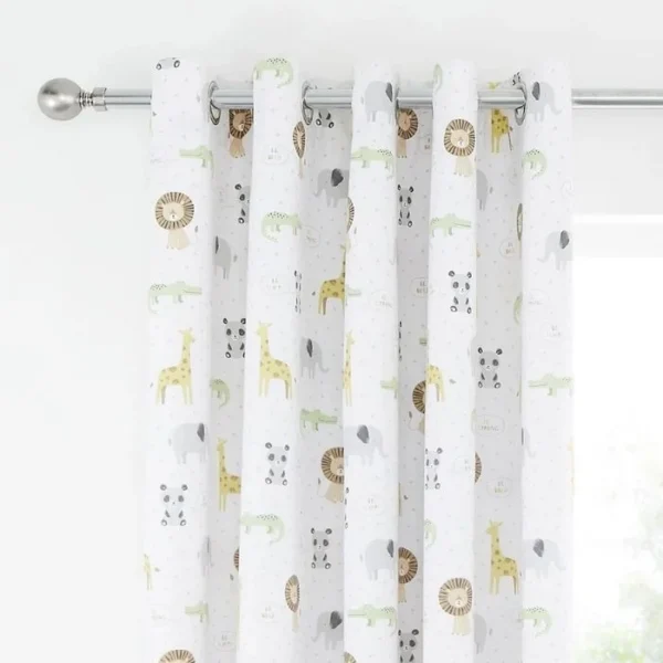 Catherine Lansfield Animals Blackout Eyelet Curtains image 1