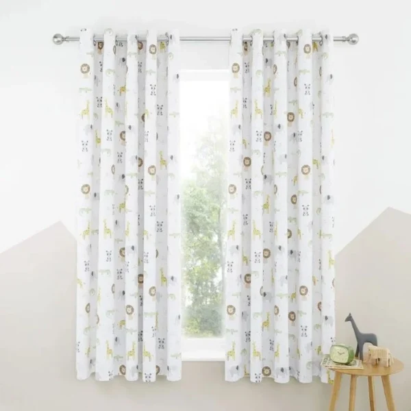 Catherine Lansfield Animals Blackout Eyelet Curtains