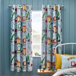 Catherine Lansfield Digger Dreams Eyelet Curtains