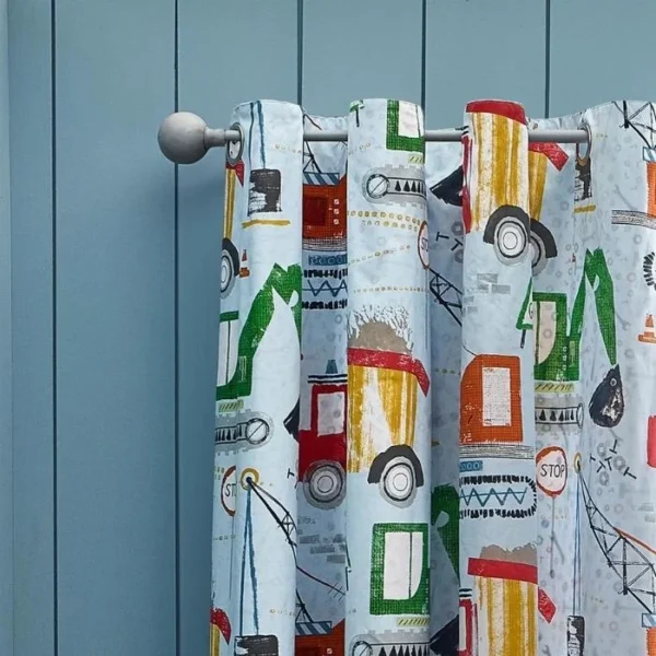 Catherine Lansfield Digger Dreams Eyelet Curtains - Image 2