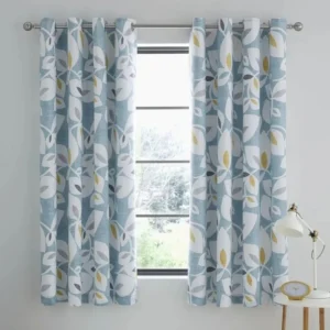 Catherine Lansfield Inga Leaf Eyelet Curtains