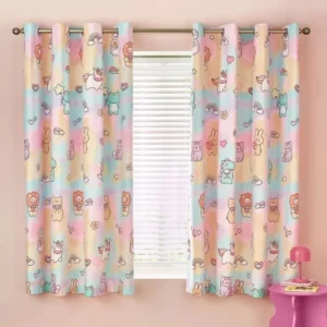 Catherine Lansfield Kids Pastel Eyelet Curtains