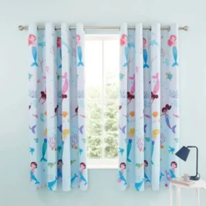 Catherine Lansfield Mermaid Eyelet Curtains