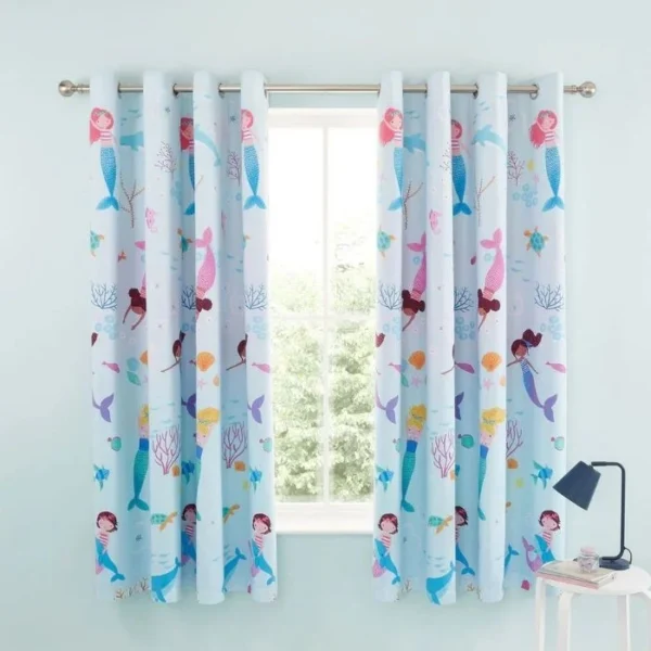 Catherine Lansfield Mermaid Eyelet Curtains