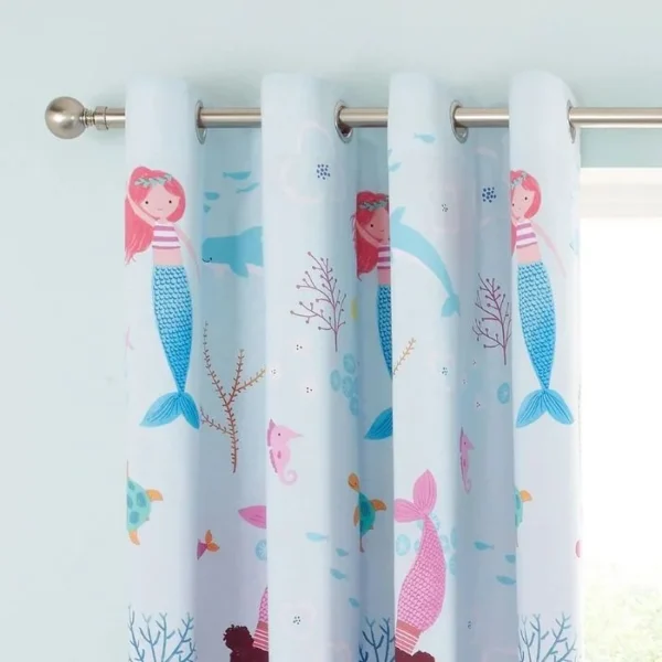Catherine Lansfield Mermaid Eyelet Curtains - Image 2