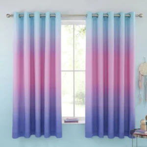 Catherine Lansfield Ombre Rainbow Eyelet Curtains