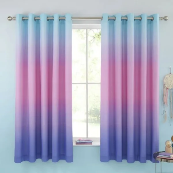 Catherine Lansfield Ombre Rainbow Eyelet Curtains