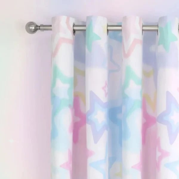 Catherine Lansfield Ombre Stars Eyelet Curtains image 1