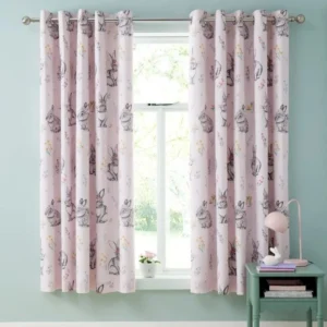 Catherine Lansfield Tails Ditsy Flowers Eyelet Curtains