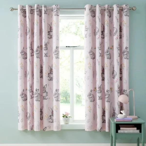 Catherine Lansfield Tails Ditsy Flowers Eyelet Curtains