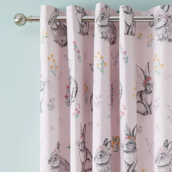 Catherine Lansfield Tails Ditsy Flowers Eyelet Curtains image 1