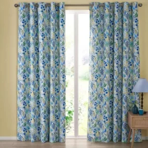 Catherine Lansfield Tilly Blue Eyelet Curtains