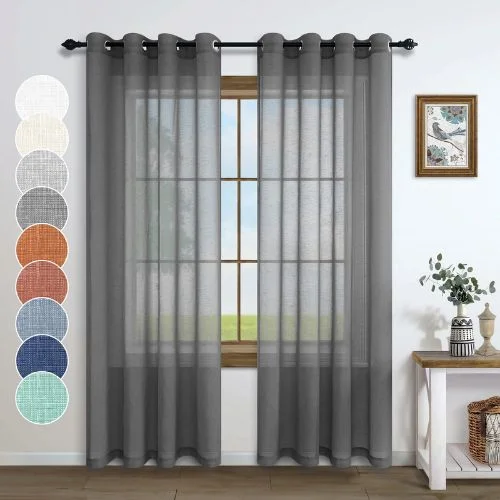 Charcoal Grey Curtains In A Modern Neutral Room