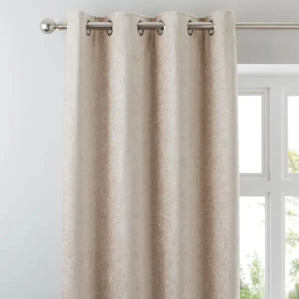 Chenille Eyelet Curtains image 1