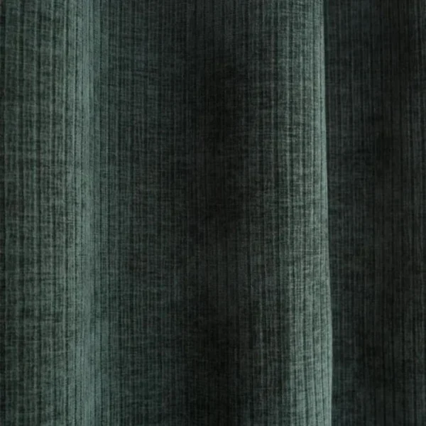 Chenille Striped Corduroy Eyelet Curtain image 2