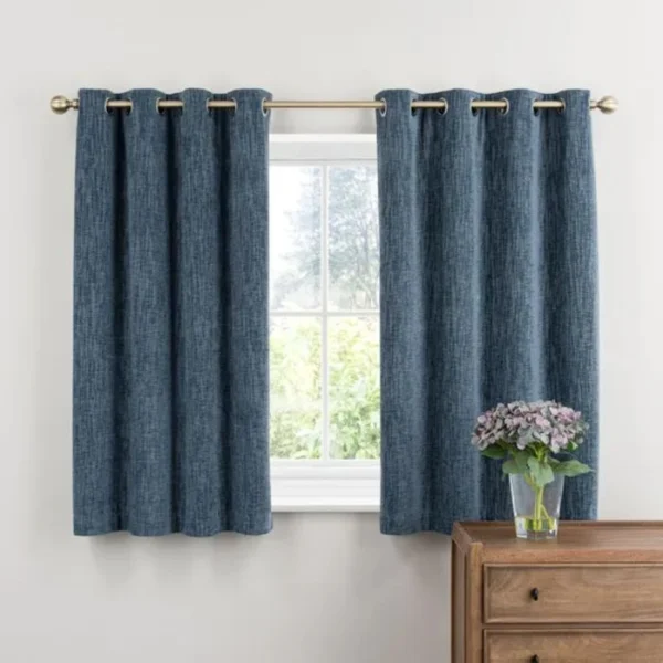 Chenille Ultra Blackout Eyelet Curtains image 3