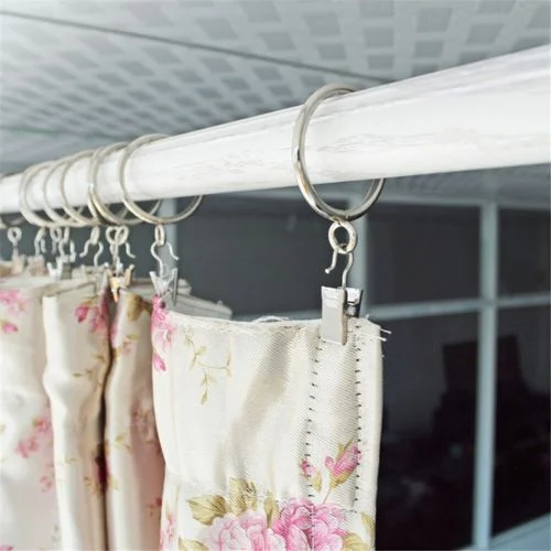 Chrome Finish Curtain Hanging Hooks
