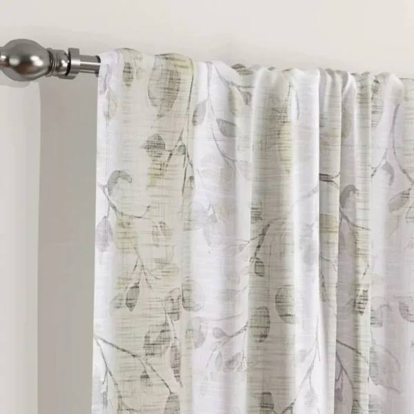 Clive 2-Piece Printed Sheer Curtain image 1