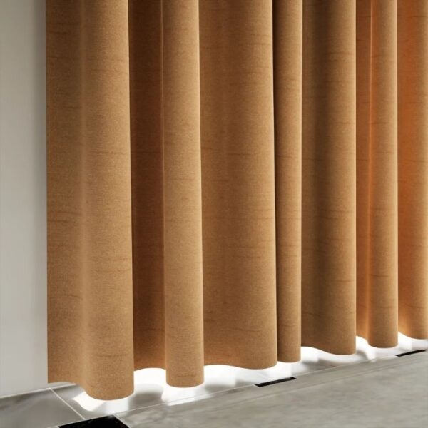 Copper Pleat Curtains With Matching Decor