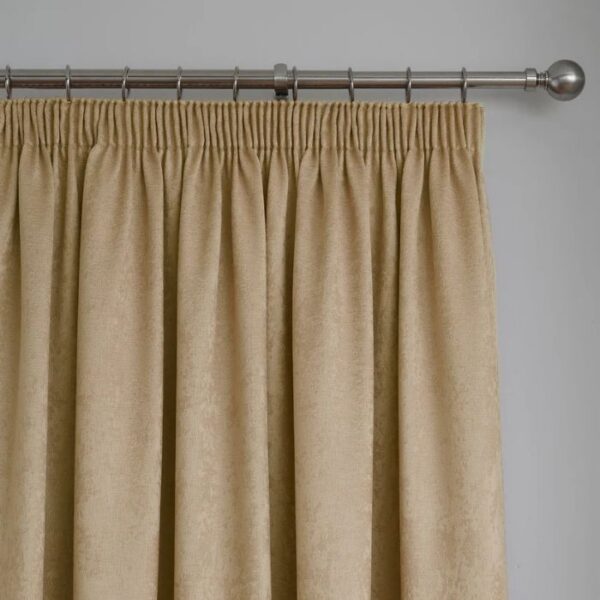 Galaxy Ochre Yellow Dim Out Pleat Curtains - Image 2